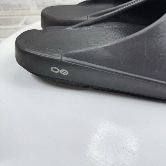 OOFOS OOahh Slide Sandal Black Recovery Comfort Men’s 8 Women’s 10 - Picture 8 of 10